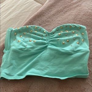 Teal crop top